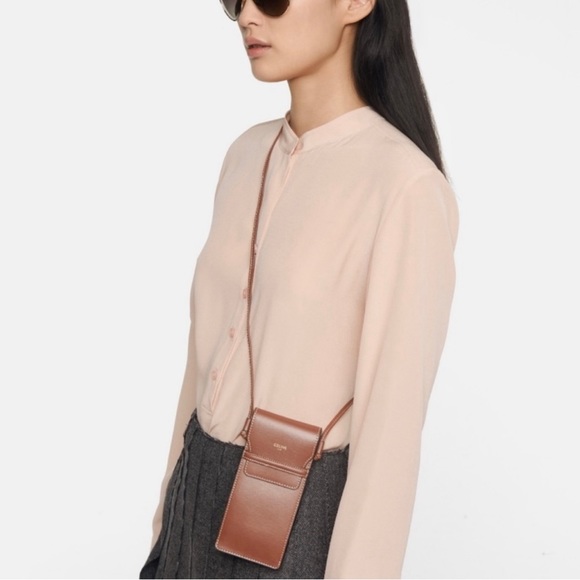 NEW 100% Authentic Celine Sunglasses pouch in brown leather - Picture 3 of 7